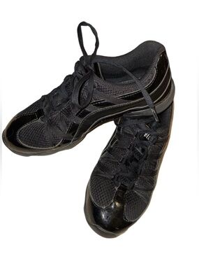 BLOCH JAZZ DANCE SHOES, Black, Practice, Leather/Mesh Lace-up, Split Sole. 9 EUC